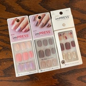 Lot of 3 imPress Nail Sets